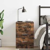 Bedside Cabinet Smoked Oak 38x35x56 cm Engineered Wood 815321