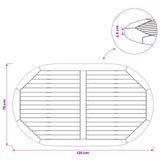 Table Top Oval Solid Teak Wood Natural 42033174