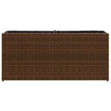 Garden Planter with 2 Pots Brown 90x20x40 cm Poly Rattan 366408