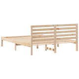 Bed Frame with Headboard Brown 160 x 200 cm Solid Pine Wood 872281