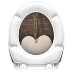 ZNTS SCHÜTTE Duroplast Toilet Seat with Soft-Close WOOD HEART Printed 435107