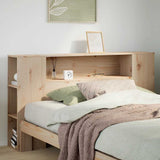 Headboard with Storage 120 cm Solid Wood Pine 855636