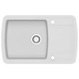 Granite Kitchen Sink Single Basin White 144853
