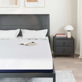 Mattress White and Blue 140 x 200 cm Gel-Infused Foam 4106342