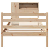 Bookcase Bed without Mattress 90x200 cm Solid Wood Pine 3321875