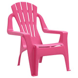 Garden Chairs 2 pcs for Children Pink 37x34x44 cm PP Wooden Look 364741
