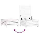 7 Piece Garden Sofa Set White Solid Wood Pine 3250941