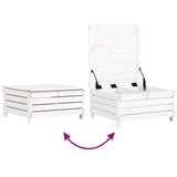 7 Piece Garden Sofa Set White Solid Wood Pine 3250941