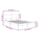 Bed Frame without Mattress 140x200 cm Solid Wood Pine 3104803