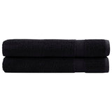 Premium Sauna Towels SOLUND 2 pcs Black 80x200 cm 600 gsm 137434