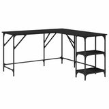 Desk Black 139x139x75 cm Engineered Wood 837587