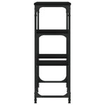 ZNTS Console Table Black 89.5x28x76 cm Engineered Wood 833383