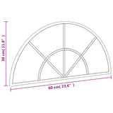Wall Mirror Black 60x30 cm Arch Iron 358650