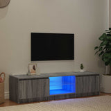 TV Cabinet with LED Lights Grey Sonoma 140x40x36 cm 822682