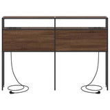 Storage Headboard with Shelf Brown oak 140 cm Engineered wood 859754
