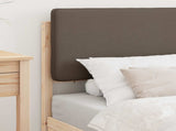 Bed Frame with Upholstered Headboard Taupe 90 x 190 cm 877667