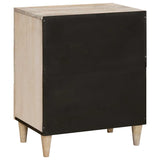 Bedside Cabinet Beige 50 x 33 x 62 cm Solid Acacia wood 4018126
