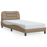 Bed Frame with LED without Mattress "Hvar" Cappuccino 80x200 cm 3213896