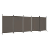 5-Panel Room Divider Anthracite 433x180 cm Fabric 350268