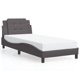 Bed Frame without Mattress "Zadar" Grey 90x190 cm Single Faux Leather 3208152