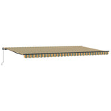 Retractable Awning Green and yellow 600 x 300 cm 3331689