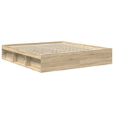 Bed Frame without Mattress Sonoma Oak 200x200 cm 3203889
