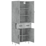 Highboard Concrete Grey 69.5x34x180 cm Engineered Wood 3198181