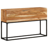 Console Table Brown Solid Acacia Wood, Powder-Coated Iron 120 cm 320821