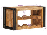 Wine Rack Brown 60 x 45 x 33 cm Solid Rough Mango Wood 4104754