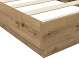 Floor Bed Frame Artisan Oak 80 x 200 cm Engineered Wood 8009074
