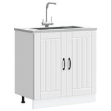 Sink Base Cabinet Lucca White Engineered Wood 853687