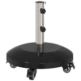 Granite Parasol Base with Wheels for 40-50 mm Pole 29 kg Black 42034377