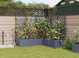 Garden Planter 5 pcs LiGht Grey 120 x 120 x 142 cm PP 42002902