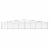 Arched Gabion Baskets 5 pcs 400x50x60/80 cm Galvanised Iron 3145933