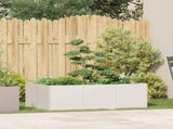 Planter White 120x80x40 cm Steel 860746