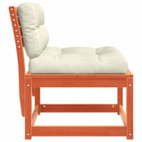 Garden Sofa with Cushions Wax Brown Solid Wood Pine 844691