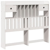Bookcase Bed without Mattress White 160x200 cm Solid Wood Pine 3322177