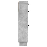 Shoe Cabinet EDE 78 x 24 x 103 cm Engineered Wood Concrete Grey 895998