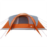 Family Tent Dome 6-Person Grey and Orange Waterproof 4009469