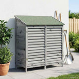 Garden Shed with Roof Grey 106 x 56 x 113.5 cm Solid Fir Wood 42033458