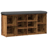 Shoe Bench Old Wood 102x32x50 cm Engineered Wood 857625