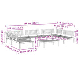 Pallet Sofa Set Natural Wood Solid Acacia Wood 6 Piece Set 3209314