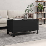 Coffee Table Black 90x44.5x45 cm Engineered Wood 830981