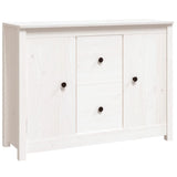 ZNTS Sideboard White 100x35x74 cm Solid Wood Pine 814565