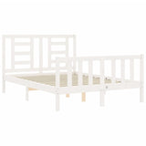 Bed Frame without Mattress White 140x190 cm Solid Wood Pine 3192862