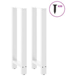 ZNTS Coffee Table Legs White 2 pcs 40x cm Steel 4013337