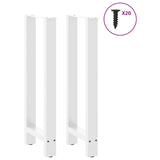 ZNTS Coffee Table Legs White 2 pcs 40x cm Steel 4013337