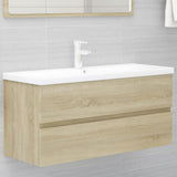 Sink Cabinet with Built-in Basin Sonoma Oak Engineered Wood 3071660