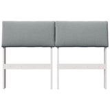 Upholstered Headboard Light Grey 120 cm Solid Pine Wood 879133