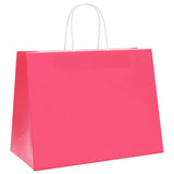 Paper Bags 250 pcs with Handles Pink 32x17x25 cm 4101677